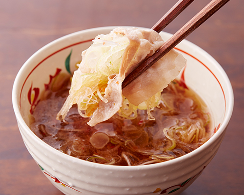 つゆにくぐらせお召し上がりください