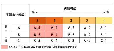 肉質等級グラフ